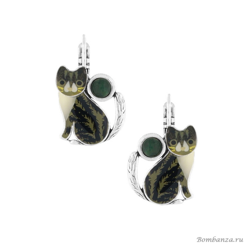 Серьги TARATATA, Tabby, смола, золотая краска, окрашенный агат, TT-H25-05738-102 черный
