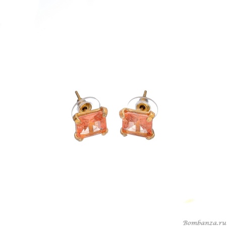 Серьги Estrosia, с кристаллом морганит, ES-OREQ12-4A персиковый