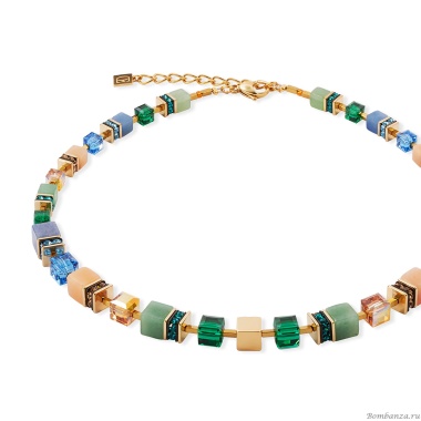 Колье Coeur de Lion, Green-Blue-Peach, 3039/10-0551 Колье Coeur de Lion, Green-Blue-Peach, 3039/10-0551