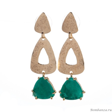 Серьги Estrosia, с кристаллом, ES-ORM64 бирюзовый