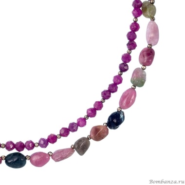 Колье Lanzerotti, Elisir, с турмалином, рубином и гематитом, LZ-25.10-317 розовый