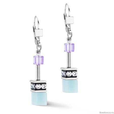 Серьги Coeur de Lion, Aqua-Lilac, 2838/20-2026. Германия