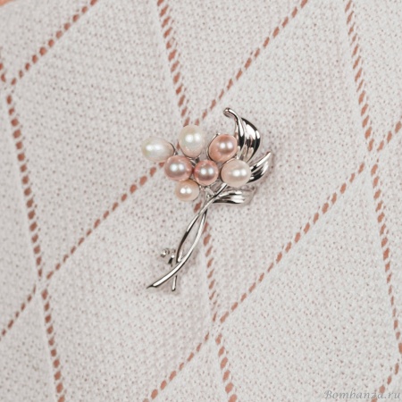 Брошь Нежный Букет Zircon, XR07164A2 S