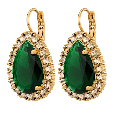 Серьги Dyrberg Kern, FIORA SG EMERALD GREEN/GOLDEN, 450076