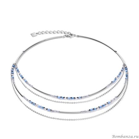 Колье Coeur de Lion, Silver-Light Blue 5040/10-0720