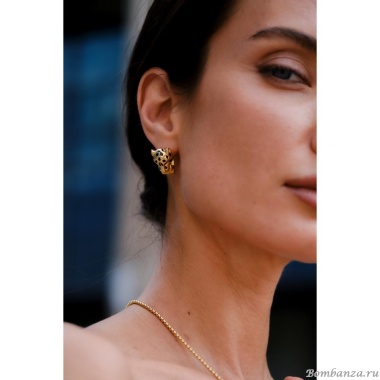 Серьги Moon Paris, анималистический дизайн, Mo-Y25.06-031.65 золотистый Серьги Moon Paris, анималистический дизайн, Mo-Y25.06-031.65 золотистый