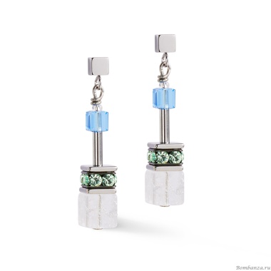 Серьги Coeur de Lion, Aqua-Green, 4905/21-2005 Серьги Coeur de Lion, Aqua-Green, 4905/21-2005