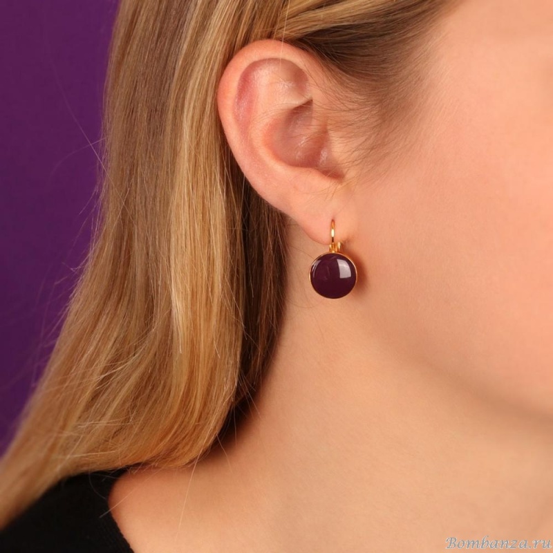Серьги TARATATA, Electron, с цветной смолой, TT-W23-03718-206 фиолетовый Серьги TARATATA, Electron, с цветной смолой, TT-W23-03718-206 фиолетовый