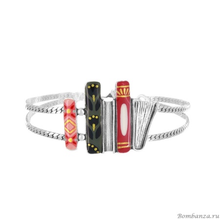 Браслет TARATATA, Romans, с цветной смолой и золотой краской, TT-H25-01301-10M серебристый