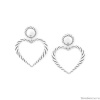 Серьги ORI TAO, Merida, с сердцем, OT24.2-12-32040 серебристый