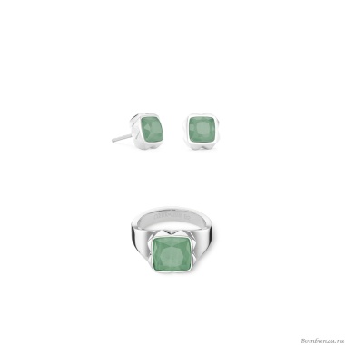 Серьги Coeur de Lion, Green-Silver, 1200/21-0517 Серьги Coeur de Lion, Green-Silver, 1200/21-0517
