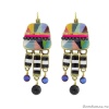 Серьги Taratata, Nuances, бронзовые с цветной эмалью, стеклянными бусинами и текстилем, TT-H19-12774-30M Серьги Taratata, Nuances, бронзовые с цветной эмалью, стеклянными бусинами и текстилем, TT-H19-12774-30M