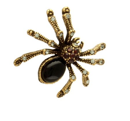 Серьги Alcozer & J, Classic, паук и паутина, OP4688C - паук