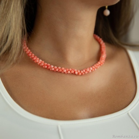 Колье Lanzerotti, Anne with an E, с кораллом, LZ-25.08-260 розовый