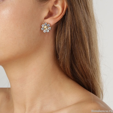 Серьги Dyrberg Kern, AUDE SG GOLDEN / CRYSTAL, 430070 Серьги Dyrberg Kern, AUDE SG GOLDEN / CRYSTAL, 430070