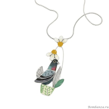 Колье TARATATA, Le facteur, цветная смола, блестки, слюдяная пудра, TT-T25-01101-10M серебристый