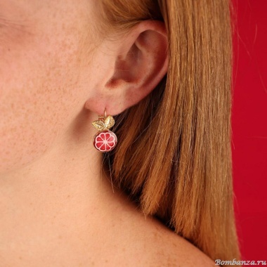 Серьги TARATATA, Grenat, с цветной смолой и микробусинами, TT-W24-04745-203 красный