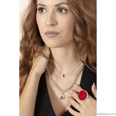 Колье Ciclon, Unique, с муранским стеклом, CN-233802 красный