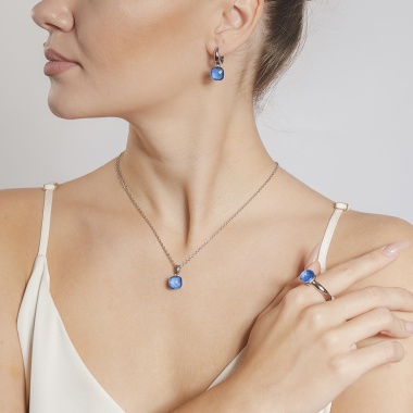 Кольцо Qudo, Firenze sapphire 19 мм 611715 BL/S Кольцо Qudo, Firenze sapphire 19 мм 611715 BL/S