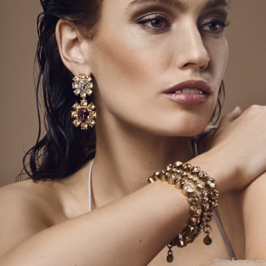 Серьги Dyrberg Kern, LINA SG BROWN /GOLDEN, 450074 Серьги Dyrberg Kern, LINA SG BROWN /GOLDEN, 450074