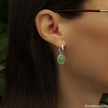 Серьги Fiore Luna, GREEN AVENTURINE, LE1114 G/S Серьги Fiore Luna, GREEN AVENTURINE, LE1114 G/S