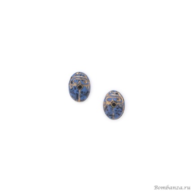 Серьги Franck Herval, Layla, скарабей, кристалл Swarovski, FH25.1-12-69586 синий