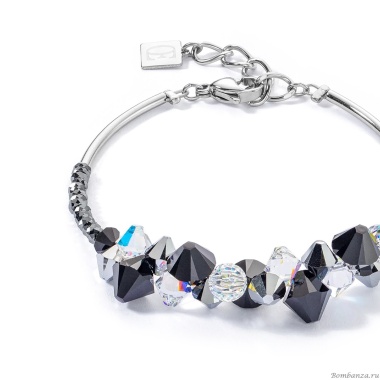 Браслет Coeur de Lion, Black-Crystal, 4640/30-1318. Германия