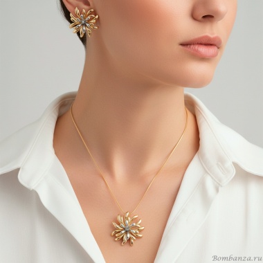 Комплект Fiore Luna, колье+серьги, SG201746E-001 G