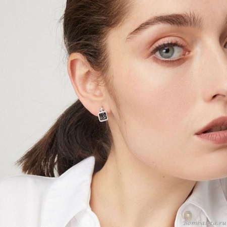 Серьги VIDDA, Caramel, с кристаллом Swarovski, VD25.2-00859 серый