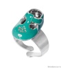 Кольцо Taratata, Cannibalos, разъемное, серебристое с зеленой эмалью, TT-T20-50404-107