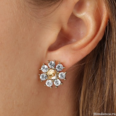 Серьги Dyrberg Kern, AUDE SG GOLDEN / CRYSTAL, 430070 Серьги Dyrberg Kern, AUDE SG GOLDEN / CRYSTAL, 430070