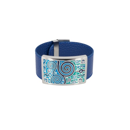 Браслет Fiore Luna, на кожаном синем ремешке, CB01319-8 BL/S