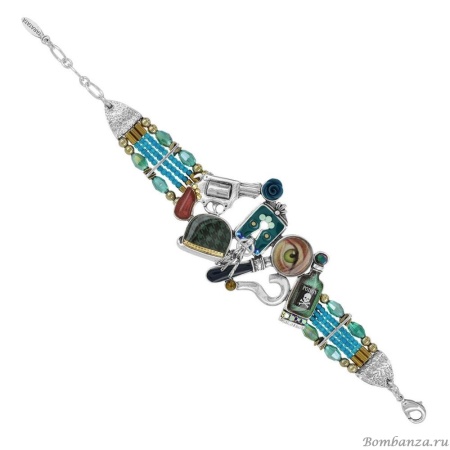 Браслет TARATATA, Baker street, со смолой,стеклянными бусинами,стразами, TT-W23-02304-104 синий Браслет TARATATA, Baker street, со смолой,стеклянными бусинами,стразами, TT-W23-02304-104 синий