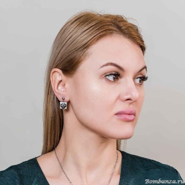 Серьги Fiore Luna, ENAMEL BLACK