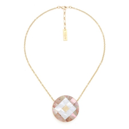 Колье Nature Bijoux, San Lazzaro, с подвеской из перламутровой мозайки, NB25.2-15-43562 бежевый