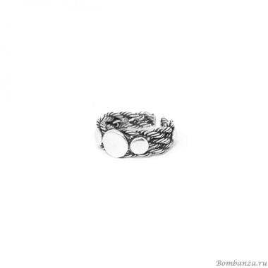 Кольцо Ori Tao, Malaga, незамкнутое, с берберским узором, OT22.1-19-29891 серебристый