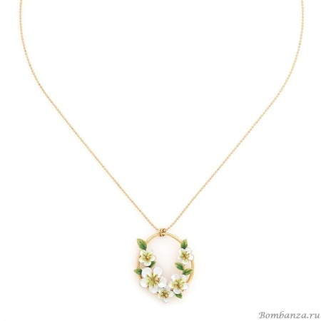 Колье Franck Herval, Hana, с цветами и цветной эмалью, FH25.1-15-64321 белый