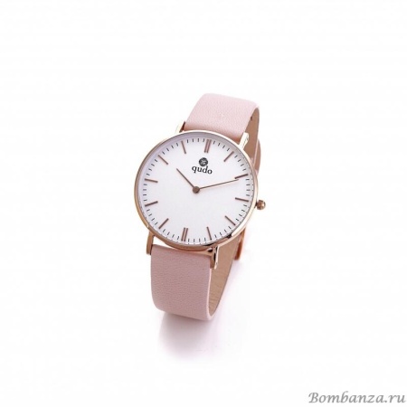 Часы Qudo, Eterni, 800344 R/RG, розовый кожаный ремешок