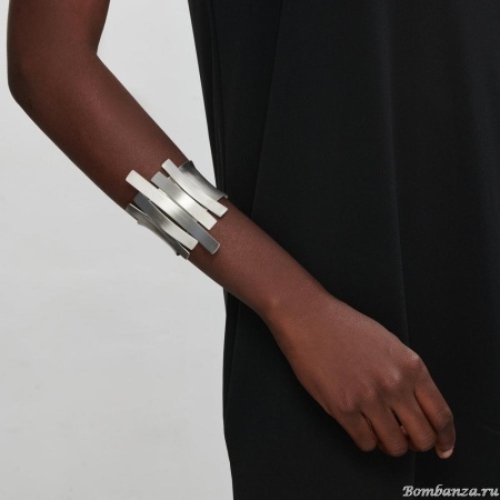 Браслет Katerina Vassou, Aurora, кафф, с плоскими стержнями, KV23.2-305969 серебристый Браслет Katerina Vassou, Aurora, кафф, с плоскими стержнями, KV23.2-305969 серебристый