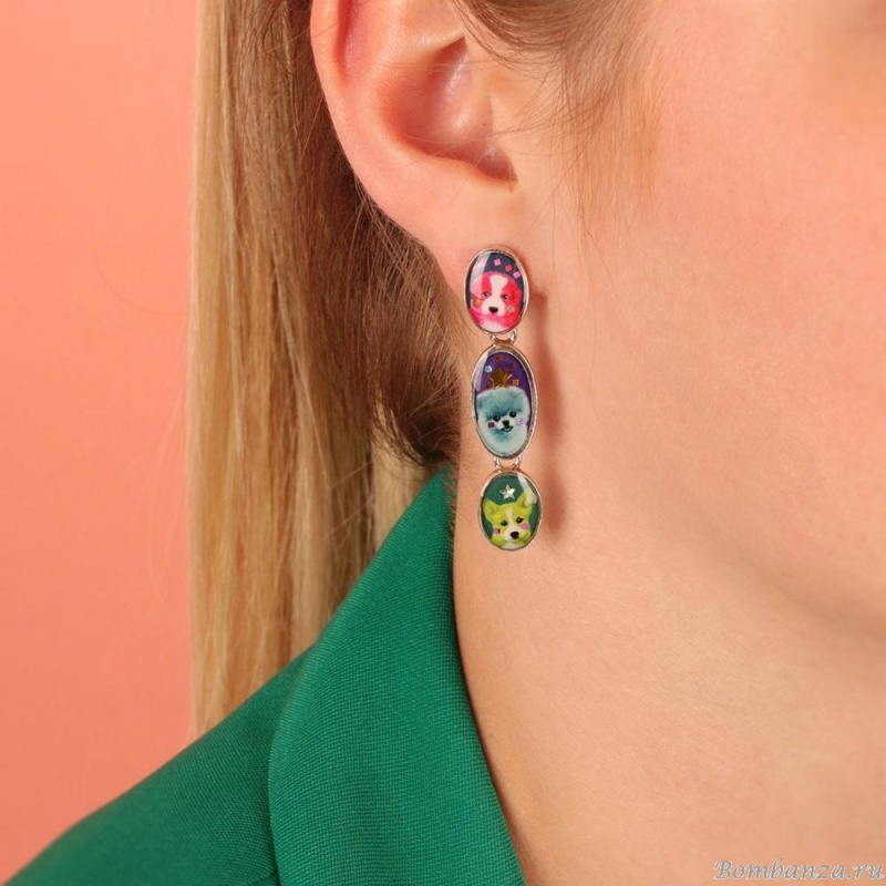 Серьги TARATATA, Tootoo, асимметричные, со смолой и блестками, TT-W23-10973-10M серебристый Серьги TARATATA, Tootoo, асимметричные, со смолой и блестками, TT-W23-10973-10M серебристый