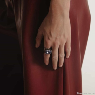 Кольцо Katerina Vassou, Keystone, разъемное, с кристаллом, KV24.2-401575BTANZANITE фиолетовый