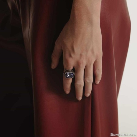 Кольцо Katerina Vassou, Keystone, разъемное, с кристаллом, KV24.2-401575BTANZANITE фиолетовый