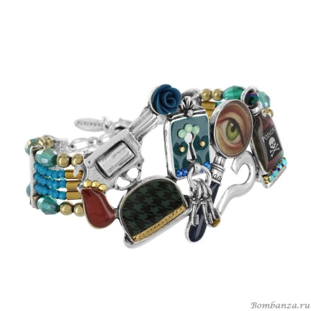 Браслет TARATATA, Baker street, со смолой,стеклянными бусинами,стразами, TT-W23-02304-104 синий Браслет TARATATA, Baker street, со смолой,стеклянными бусинами,стразами, TT-W23-02304-104 синий