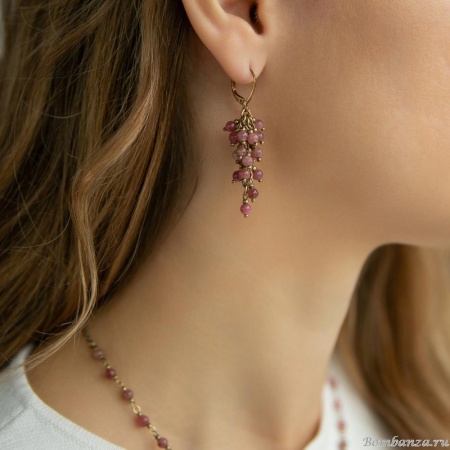Серьги Lanzerotti, Elisir, с турмалином, LZ-25.10-286 розовый