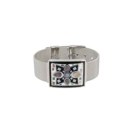 Браслет Fiore Luna, на металлическом  ремешке, CB01688-1 BW/S