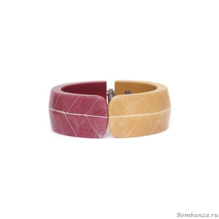 Браслет Nature Bijoux, Ficus Carica, кафф, с акрилом и смолой, NB25.2-13-44240 бордовый