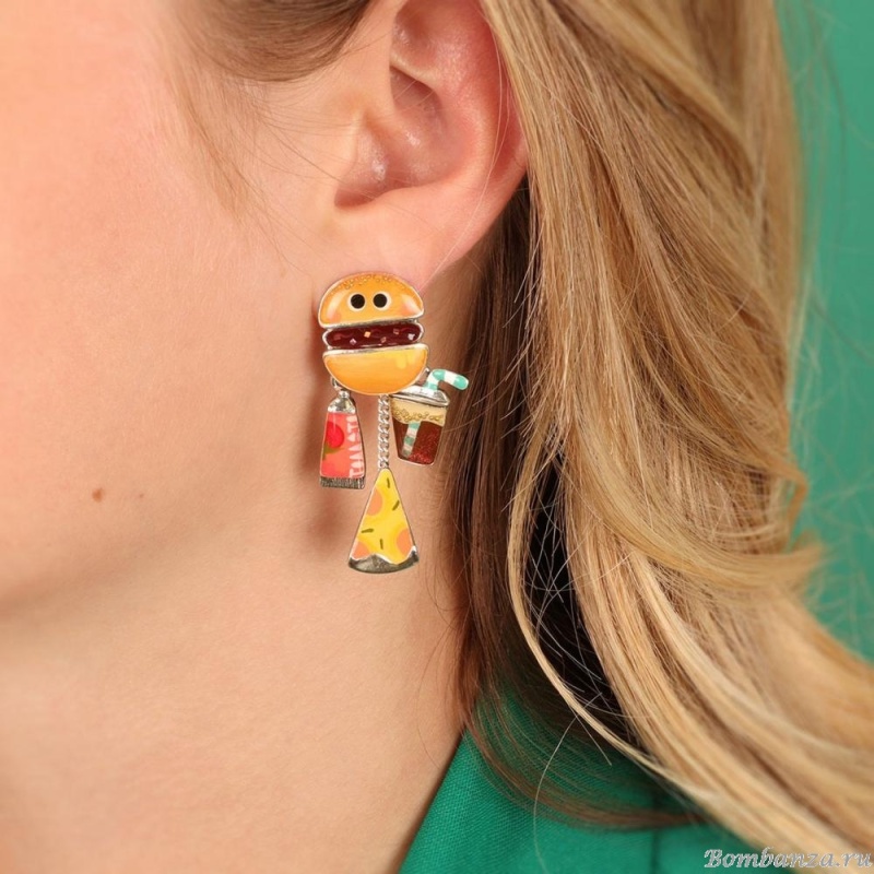 Серьги TARATATA, Ketchup, асимметричные,смола,блестки,микрошарики, TT-W23-08957-10M серебристый Серьги TARATATA, Ketchup, асимметричные,смола,блестки,микрошарики, TT-W23-08957-10M серебристый