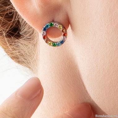 Серьги Coeur de Lion, Multicolor Silver, 2057/21-1517 Серьги Coeur de Lion, Multicolor Silver, 2057/21-1517