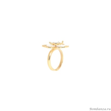 Кольцо Franck Herval, Lisette, с перламутром и кристаллами Swarovski, FH25.2-19-63710 белый