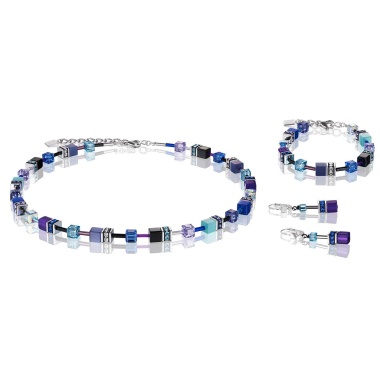 Колье Coeur de Lion GeoCUBE®, Blue-Purple, 2838/10-0708 Колье Coeur de Lion GeoCUBE®, Blue-Purple, 2838/10-0708. Германия